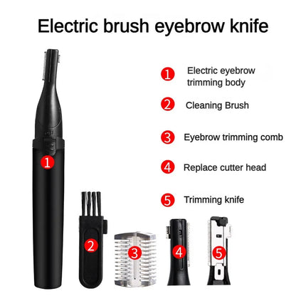 Electric Eyebrow Trimmer Multifunctional Washable for Men and Women, Shaver, Eyebrow Scraper for Beginners and Children Haircuts Leedoar