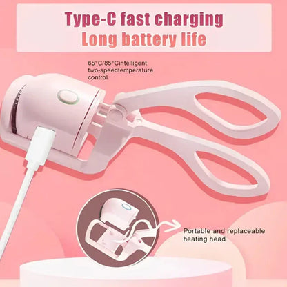 Electric Eyelash Curler USB Charging Model Fast Heating Portable Eye Lash Perm Shaping and Lasting Curling Thermal Eyelash Clip Leedoar