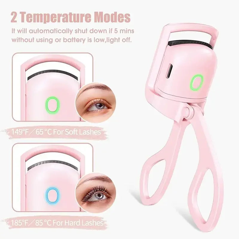 Electric Eyelash Curler USB Charging Model Fast Heating Portable Eye Lash Perm Shaping and Lasting Curling Thermal Eyelash Clip Leedoar