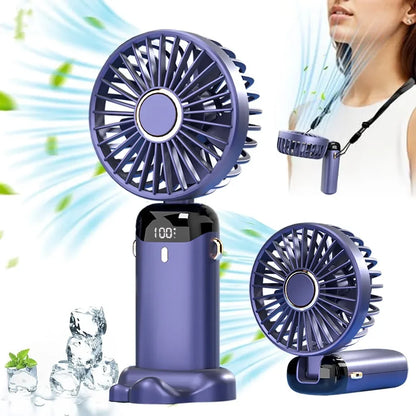 Electric Fan Portable Air Conditioner Mini Cooler Rechargeable Neck Fans for Home Free Shipping Hand Usb Conditioning Blades Leedoar