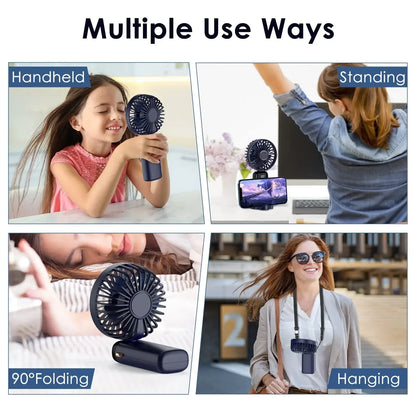 Electric Fan Portable Air Conditioner Mini Cooler Rechargeable Neck Fans for Home Free Shipping Hand Usb Conditioning Blades Leedoar