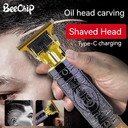 Electric Haircutter for Men Golden Buddha USB Electric Hair Clipper Electric Faders Barber Shaved Head Shaver Multifunctional Leedoar