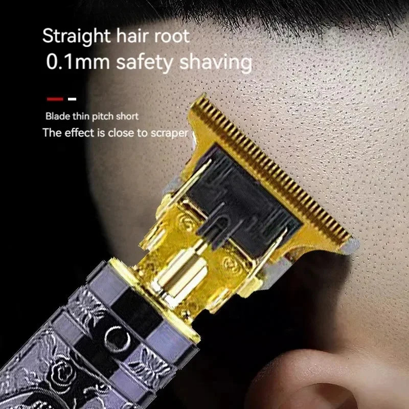 Electric Haircutter for Men Golden Buddha USB Electric Hair Clipper Electric Faders Barber Shaved Head Shaver Multifunctional Leedoar