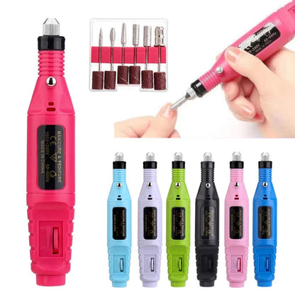 Electric Nail Drill Machine Set Pedicure Grinding Equipment Mill For Manicure Professional Strong Nail Polishing Tool Leedoar