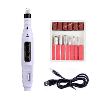 Electric Nail Drill Machine Set Pedicure Grinding Equipment Mill For Manicure Professional Strong Nail Polishing Tool Leedoar