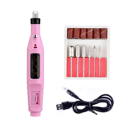 Electric Nail Drill Machine Set Pedicure Grinding Equipment Mill For Manicure Professional Strong Nail Polishing Tool Leedoar