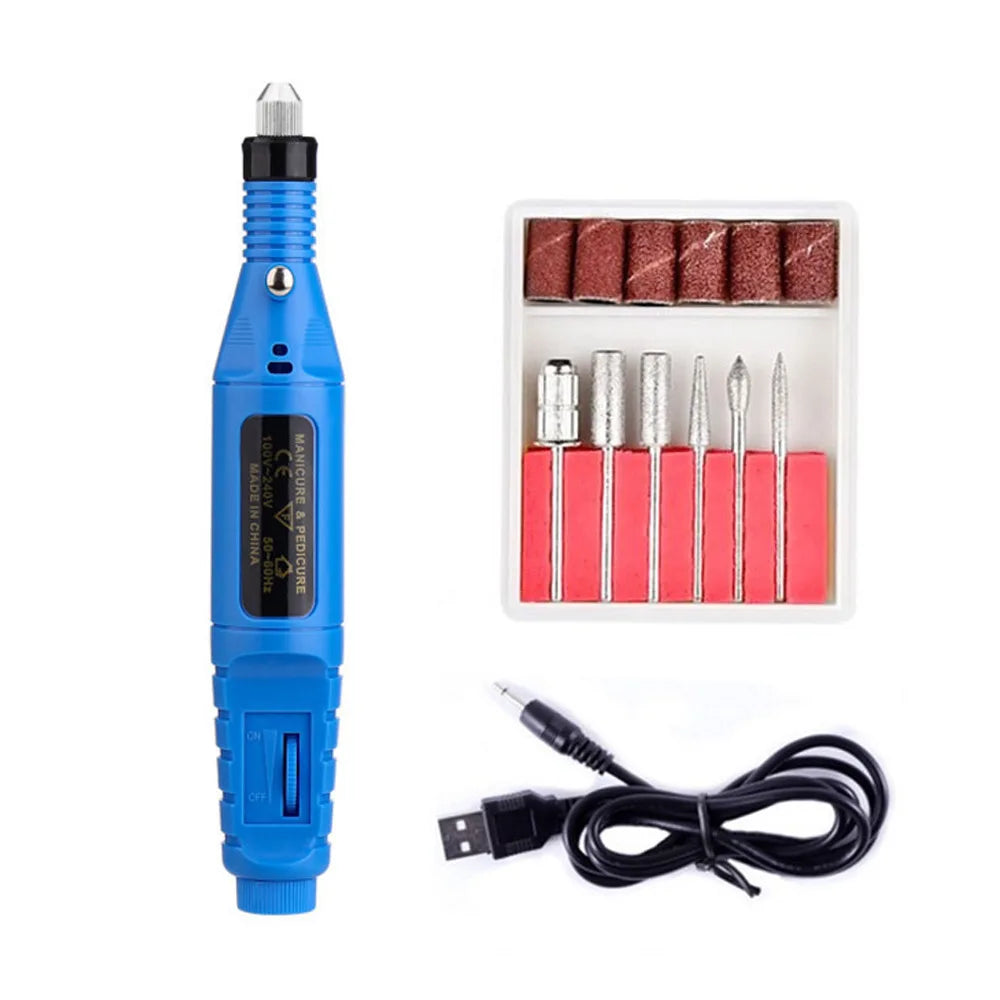 Electric Nail Drill Machine Set Pedicure Grinding Equipment Mill For Manicure Professional Strong Nail Polishing Tool Leedoar