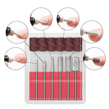 Electric Nail Drill Machine Set Pedicure Grinding Equipment Mill For Manicure Professional Strong Nail Polishing Tool Leedoar