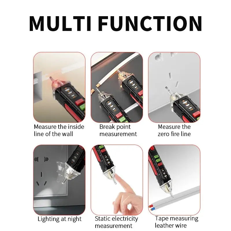 Electric Pen High-Precision Induced Electric Tester Pen Electroprobe Screwdriver Probe Light Voltage Tester Detector Test Pen Leedoar