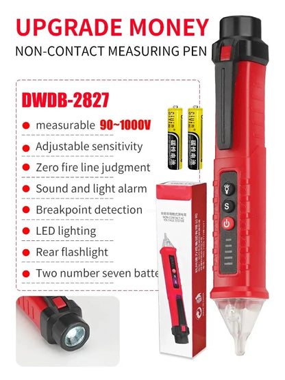 Electric Pen High-Precision Induced Electric Tester Pen Electroprobe Screwdriver Probe Light Voltage Tester Detector Test Pen Leedoar