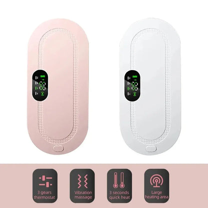 Electric Period Cramp Massager Vibrating Heating Belt for Menstrual Colic Relief Pain Waist Stomach Abdominal Warm Palace Belt Leedoar