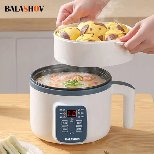 Panela elétrica de arroz de camada dupla única 220 V multicooker antiaderente inteligente mecânica multicooker panela de arroz cozida no vapor para casa 