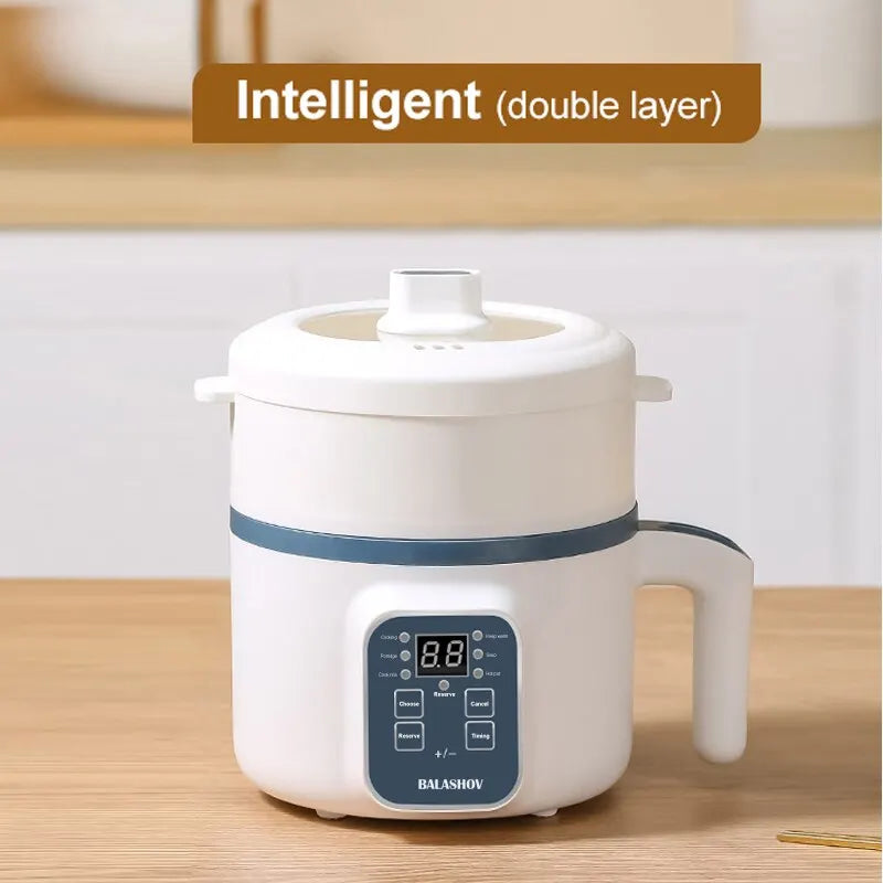 Panela elétrica de arroz de camada dupla única 220 V multicooker antiaderente inteligente mecânica multicooker panela de arroz cozida no vapor para casa 