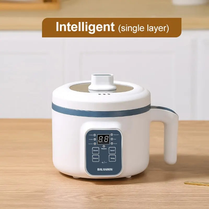 Panela elétrica de arroz de camada dupla única 220 V multicooker antiaderente inteligente mecânica multicooker panela de arroz cozida no vapor para casa 