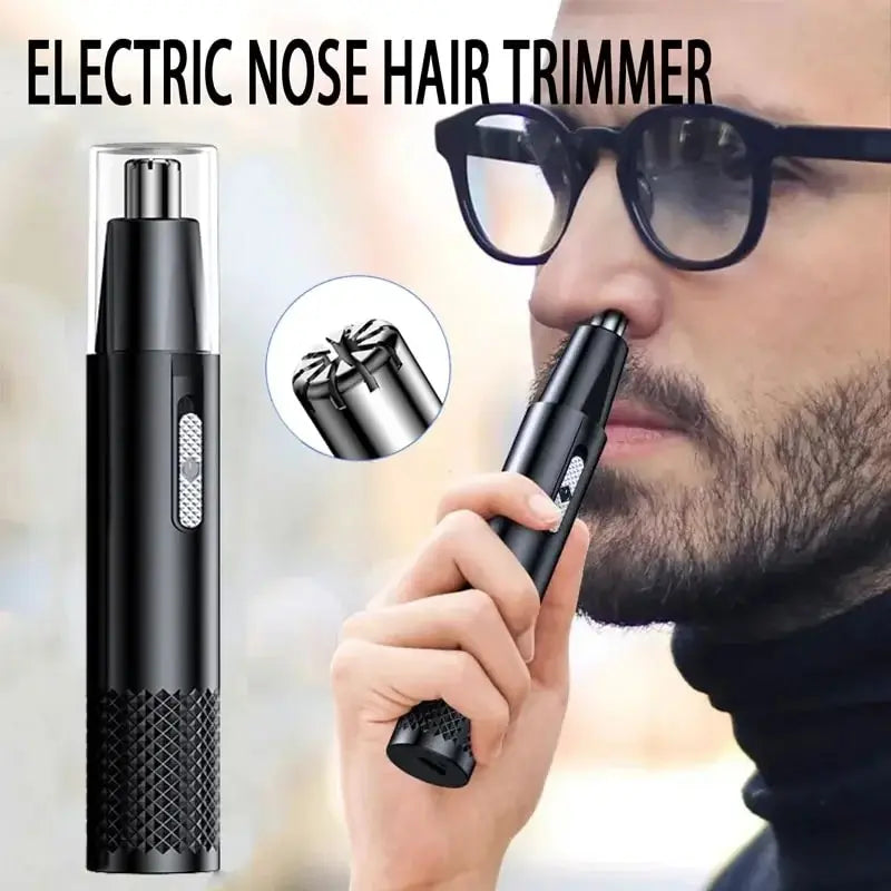 Electric Shaving Nose Ear Trimmer Safe Face Care Rechargeable Nose Hair Trimmer for Men Shaving Hair Removal Razor Beard Leedoar