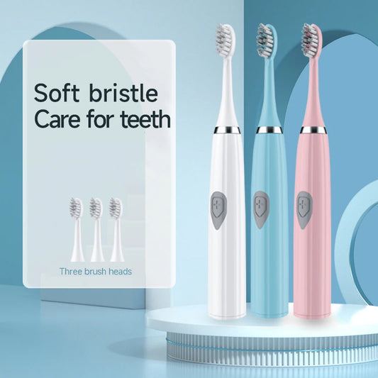 Electric Toothbrush for Adults Soft DuPont Bristle Portable Battery Endurance IPX6 Waterproof Intelligent Effective Oral Care Leedoar