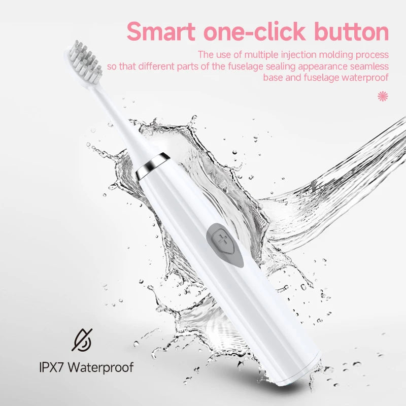 Electric Toothbrush for Adults Soft DuPont Bristle Portable Battery Endurance IPX6 Waterproof Intelligent Effective Oral Care Leedoar