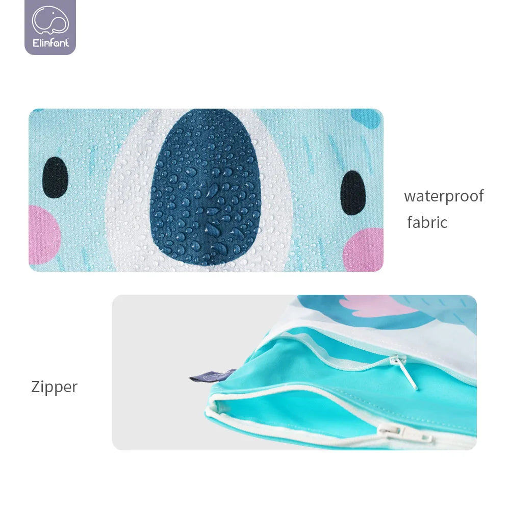 Elinfant Digital Position Printed Wet Dry Bag Waterproof 30*40cm Zippers With Handle Diaper Bag Leedoar