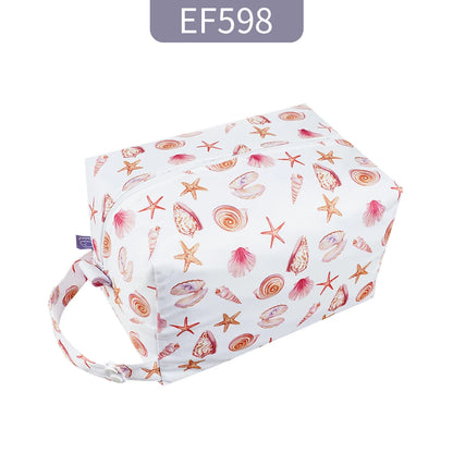 Elinfant Portable Diaper Pods Reusable Waterproof Fashion Prints Wet/Dry Cloth Wet Bag Mommy Storage Travel Bag Leedoar