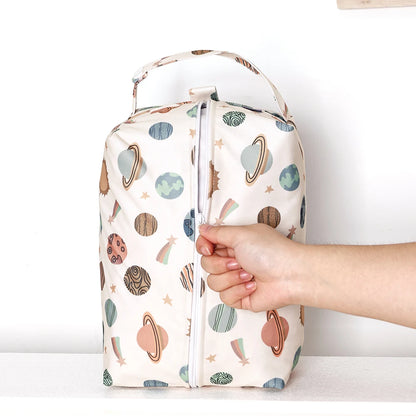 Elinfant Portable Diaper Pods Reusable Waterproof Fashion Prints Wet/Dry Cloth Wet Bag Mommy Storage Travel Bag Leedoar