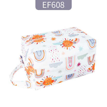 Elinfant Portable Diaper Pods Reusable Waterproof Fashion Prints Wet/Dry Cloth Wet Bag Mommy Storage Travel Bag Leedoar