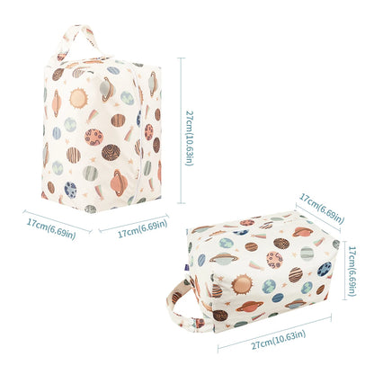 Elinfant Portable Diaper Pods Reusable Waterproof Fashion Prints Wet/Dry Cloth Wet Bag Mommy Storage Travel Bag Leedoar