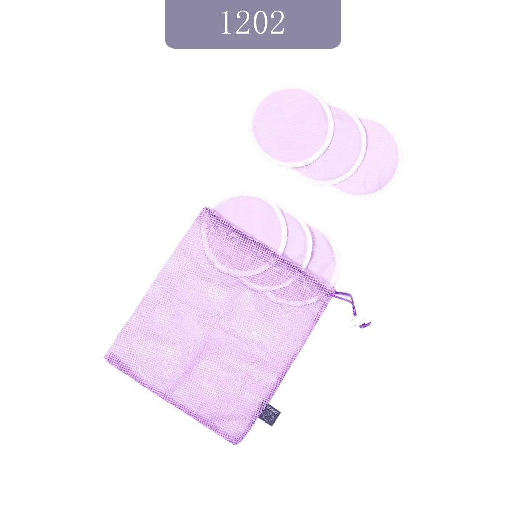 Elinfant Waterproof 10cm Bamboo Breastfeeding Pad Reusable Nursing Pads 6pcs set with Laundry Bag Leedoar