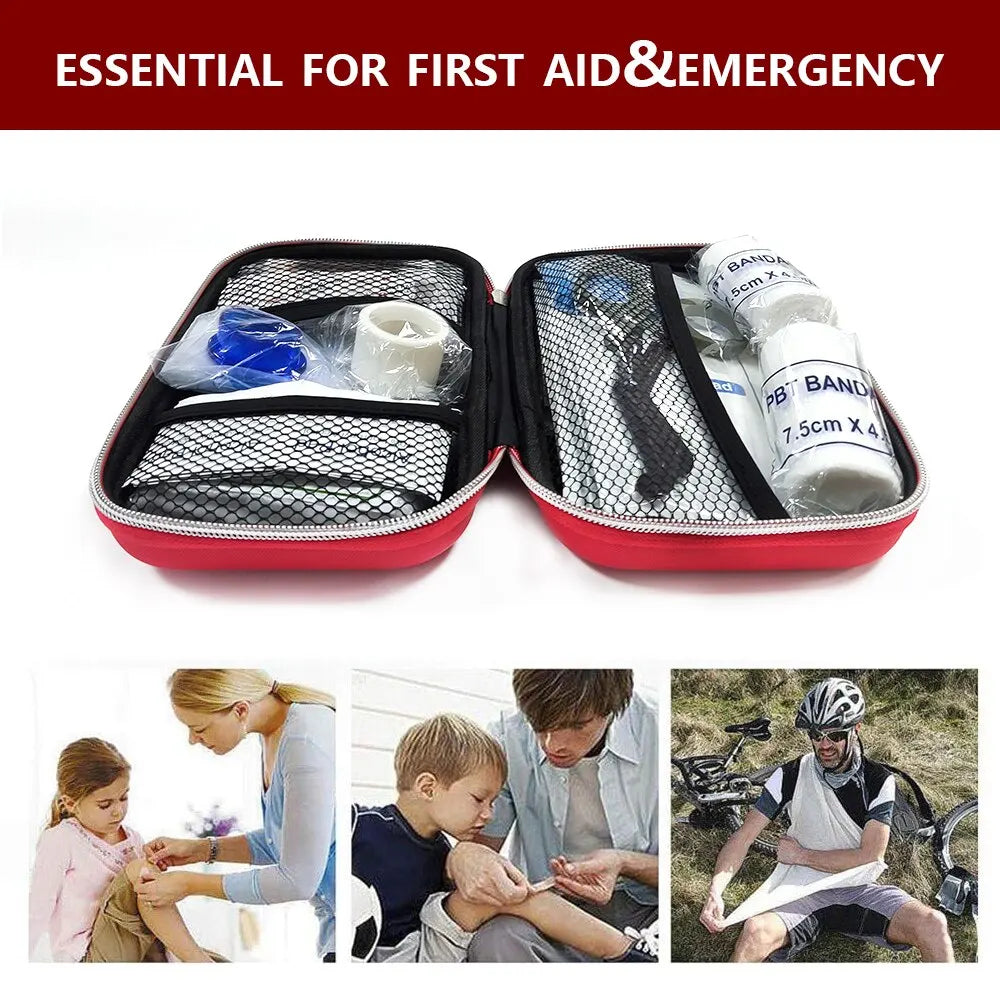 Bolsa de primeros auxilios de EVA vacía para emergencias médicas, para viajes, campamentos, automóviles, estuche portátil de primeros auxilios para exteriores 