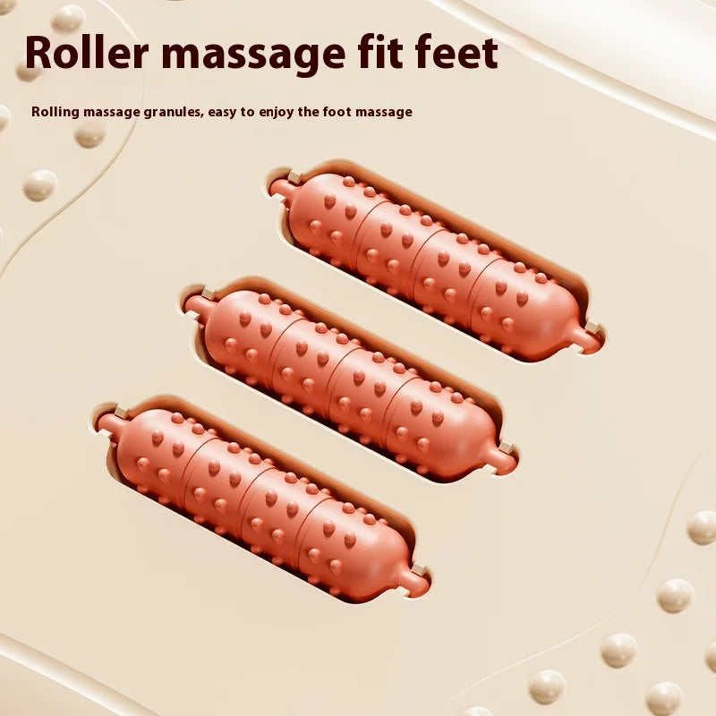 Ergonomic Under Desk Footrest Massage Rollers Leg Rest Pain Relief Non-slip Foot Stool Home Office Work Study Posture Correction Leedoar