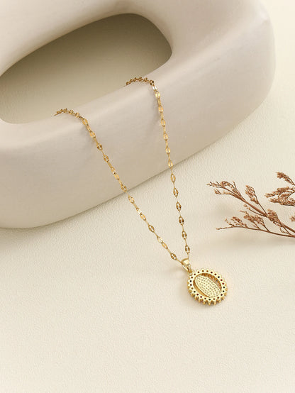 European and American Fashion and Gorgeous Women's All Sky Star Micro Inlaid Colorful Zircon Virgin Mary Hollow Necklace Leedoar