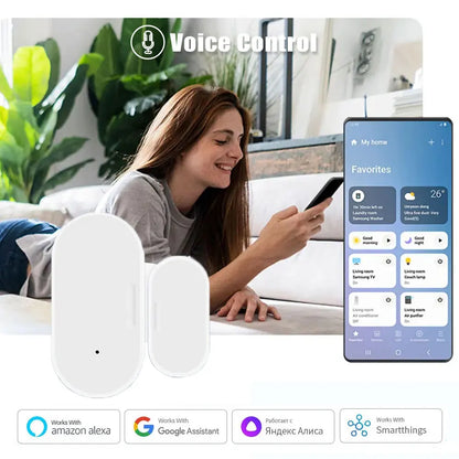 Ewelink ZigBee Door Window Sensor Entry Sensor Security Burglar Door Sensor Alarm Smart Life Magnetic Door Sensor Alexa Google Leedoar
