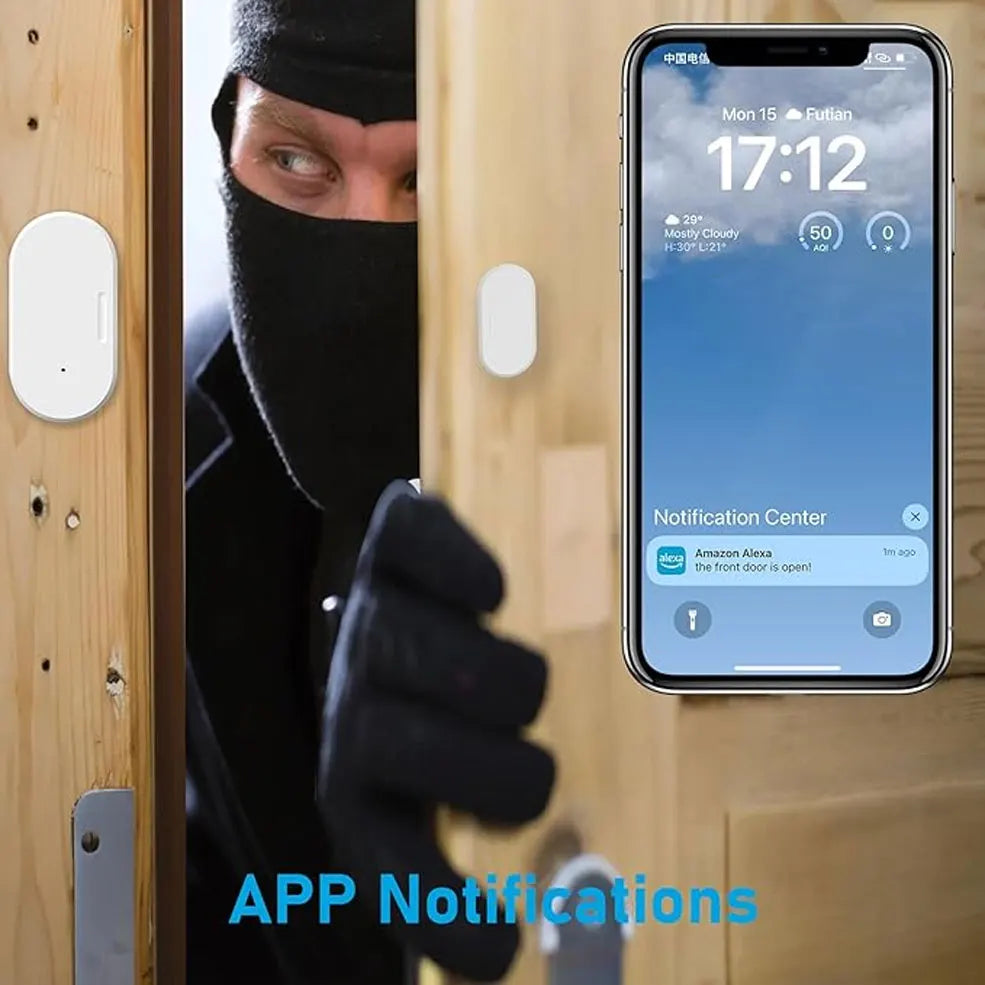 Ewelink ZigBee Door Window Sensor Entry Sensor Security Burglar Door Sensor Alarm Smart Life Magnetic Door Sensor Alexa Google Leedoar