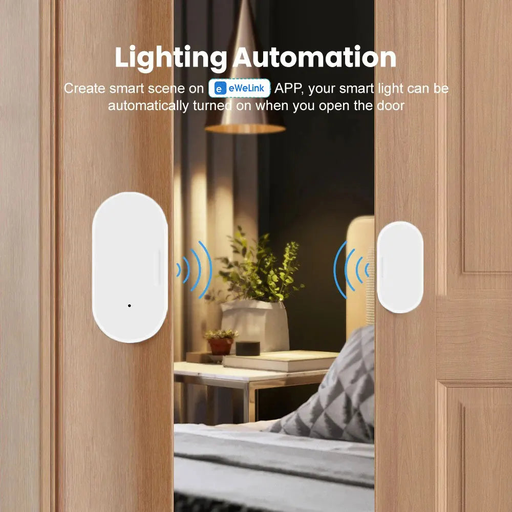 Ewelink ZigBee Door Window Sensor Entry Sensor Security Burglar Door Sensor Alarm Smart Life Magnetic Door Sensor Alexa Google Leedoar