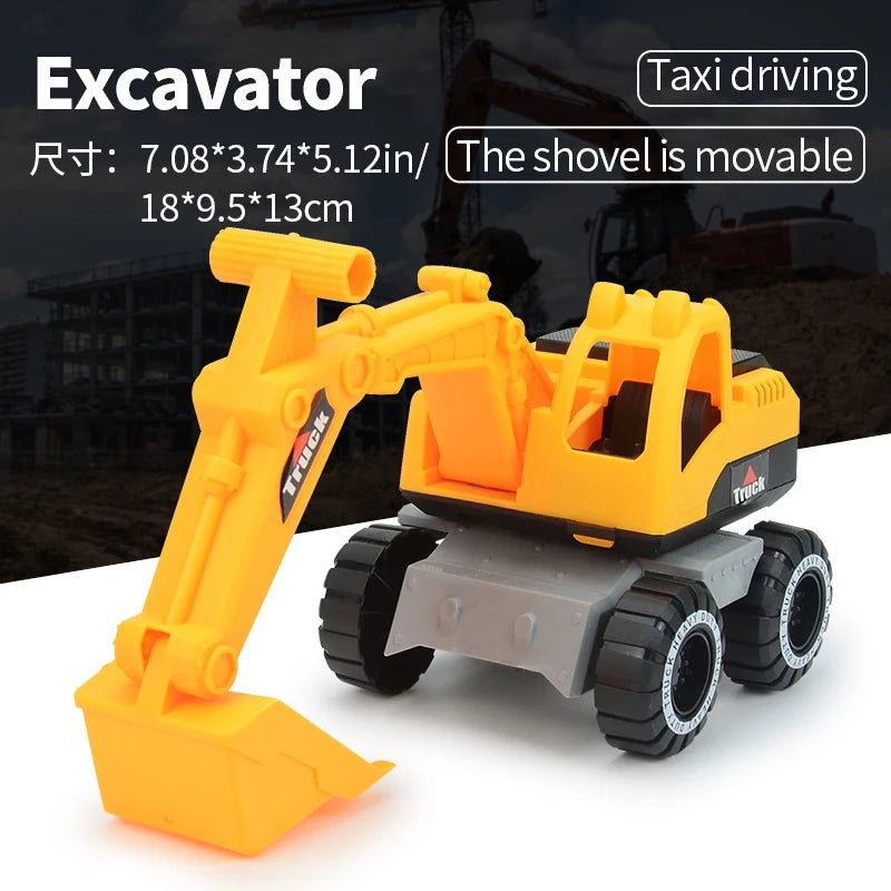 Excavator Dump Truck Model Toy Engineering Vehicle Set .Construction Fleet Toddler Early Education Construction Vehicles Toys Leedoar