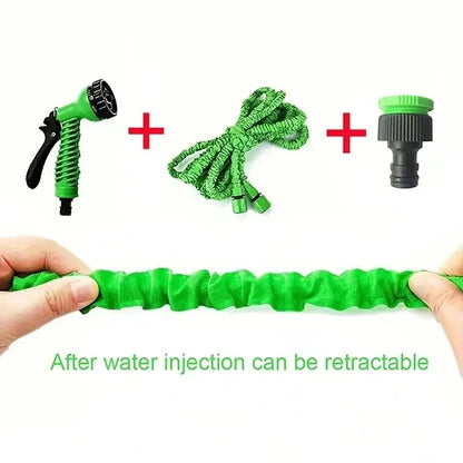 Expandable Magic Hose, High-Pressure Car Wash, 7Water Spraying Functions, Water Gun, Home Garden Watering Hose Leedoar