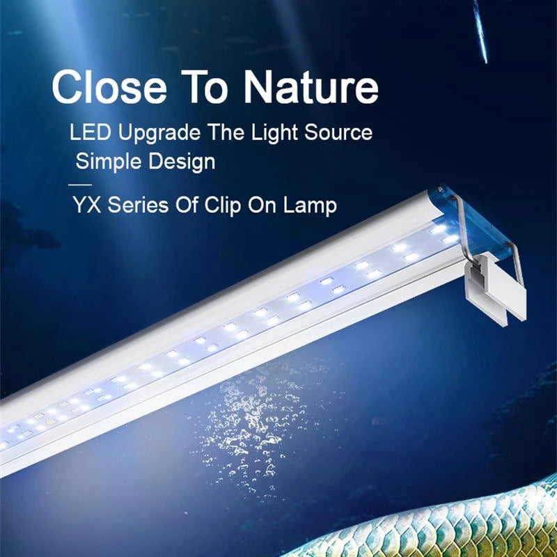 Extensible Waterproof Clip on Lamp For Fish Tank Super Slim LED Aquarium Lighting Aquatic Plant Light Leedoar