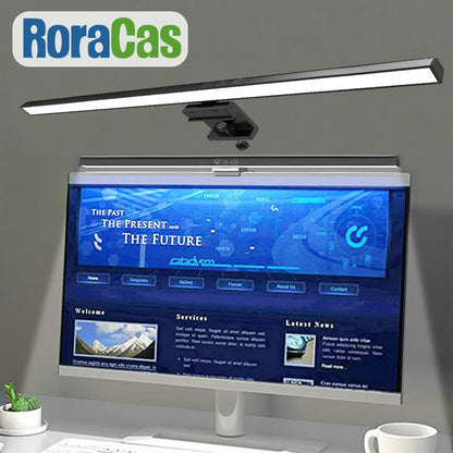 Eye-Care Desk Lamp 50cm LED Computer PC Monitor Screen Light Bar Stepless Dimming Reading USB Powered Hanging Table Lamp Leedoar