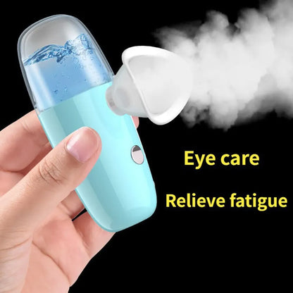 Nano Spray Humectante para Ojos, Gafas Secas y Astringentes para Aliviar la Fatiga, Lavado de Ojos Portátil con Carga USB, Atomización para Ojos Secos 