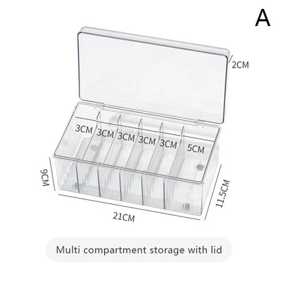 Caja de almacenamiento de herramientas para extensiones de pestañas con tapa, accesorios para pestañas, pegamento para pestañas, soporte para pinzas, organizador, caja transparente de acrílico