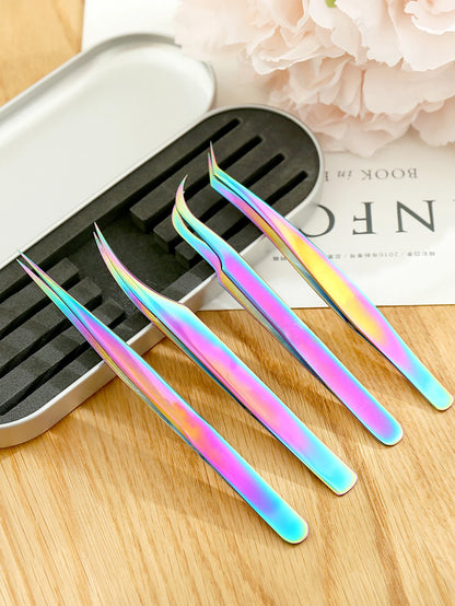 Eyelash tweezers,lash extension tools,Smooth and comfortable to the touch Precision tweezers,Stainless steel tweezers Leedoar