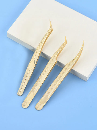 Eyelash tweezers,lash extension tools,Smooth and comfortable to the touch Precision tweezers,Stainless steel tweezers Leedoar