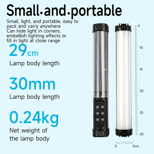 FB RGB photographic lighting mini handheld LED light stick tube stick lamp for video vlog long endurance Leedoar