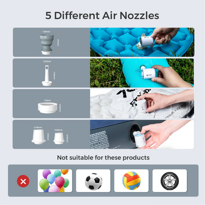 FLEXTAILGEAR Tiny Pump X Portable Air Pump Camping Equip Outdoor Gadgets Rechargeable for Hiking/Float/Lighting Leedoar