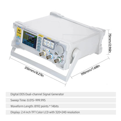 FY6900 100MHz Function Signal Generator DDS Dual-channel Function Signal/Arbitrary Waveform Generator Pulse Signal Source Leedoar