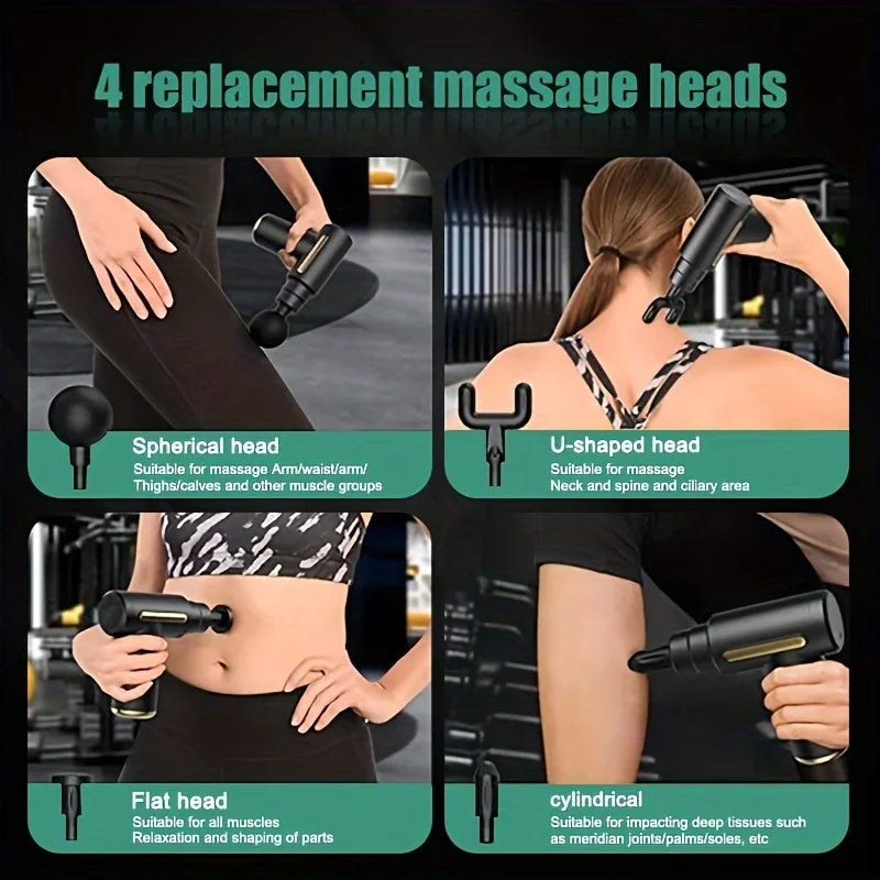 Fascial Gun Muscle Massage Gun Deep Tissue Muscle Handheld Percussion Massager For Body Back And Neck Leg Leedoar