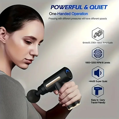 Fascial Gun Muscle Massage Gun Deep Tissue Muscle Handheld Percussion Massager For Body Back And Neck Leg Leedoar