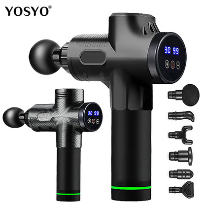 Fascial Massage Gun Electric Percussion Pistol Massager For Body Neck Back Deep Tissue Muscle RelaxationFitness Leedoar