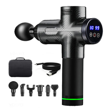 Fascial Massage Gun Electric Percussion Pistol Massager For Body Neck Back Deep Tissue Muscle RelaxationFitness Leedoar