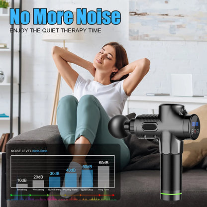 Fascial Massage Gun Electric Percussion Pistol Massager For Body Neck Back Deep Tissue Muscle RelaxationFitness Leedoar