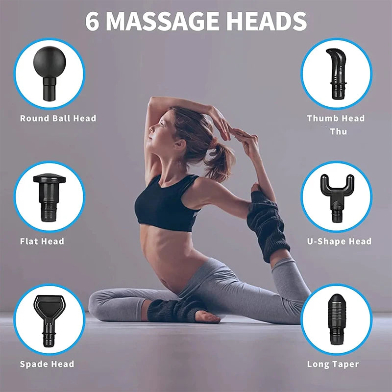 Fascial Massage Gun Electric Percussion Pistol Massager For Body Neck Back Deep Tissue Muscle RelaxationFitness Leedoar